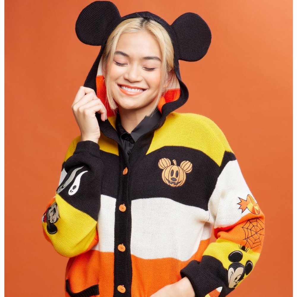 Hot Topic Halloween Mickey Mouse Hooded Cardigan